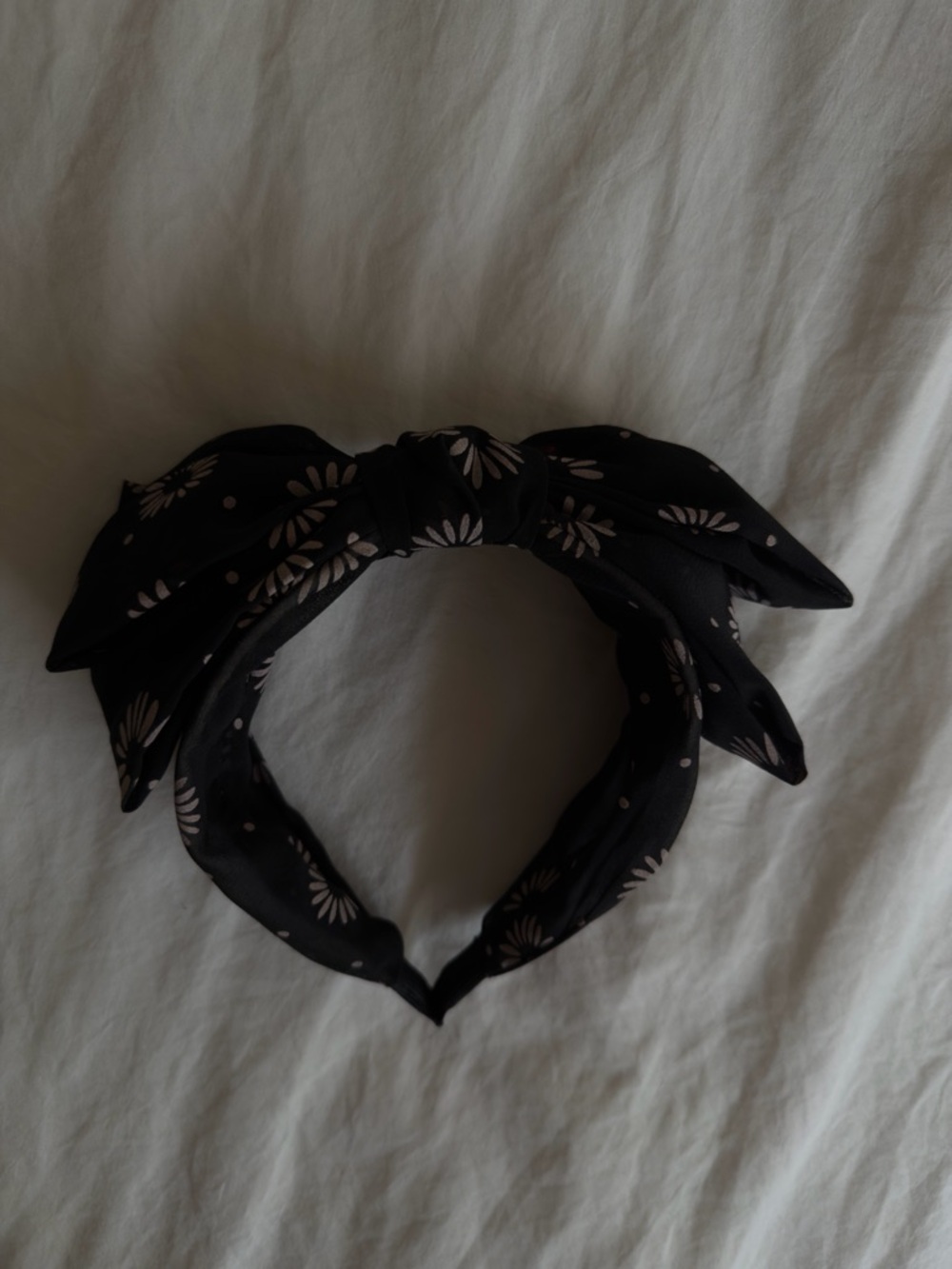 Black Floral Knot Headband - Women Accessories